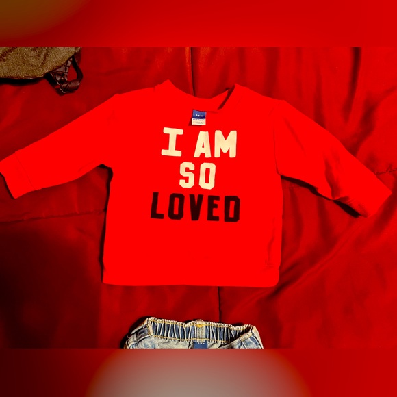 SET of Old Navy sweatshirt and matching Jeans Size 3-6 months so cute! - Picture 2 of 10